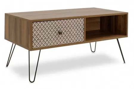 Chilipir Masuta de Cafea Boho Walnut - Negru