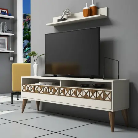 Ansamblu Comoda TV Line Cream Reduceri