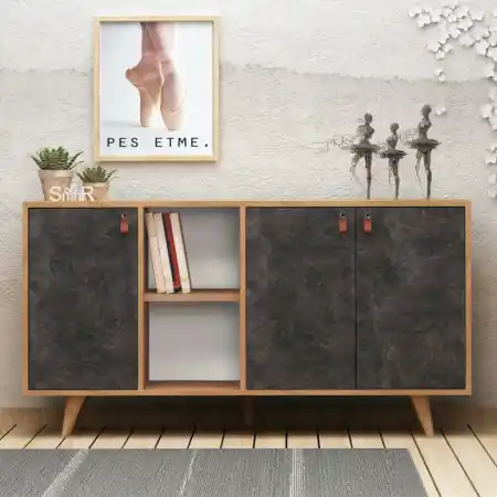Vezi acum Consola Planky Oak-Dark Concrete