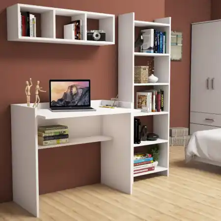 Comandă acum Set Birou si Biblioteca Matilda Alb