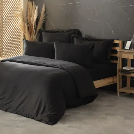 Disponibil imediat Lenjerie Silky Negru (Satin Deluxe)