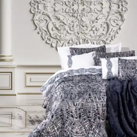 Bestseller Set Complet Platinum Marissa Bleumarin, cu 11 piese (Bumbac 100%)
