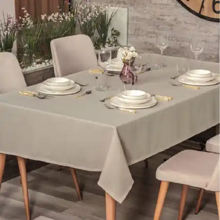 Vezi acum Fata de Masa Jacquard Plain Bej, 155x160 cm