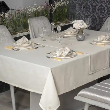Reducere extra Fata de Masa Linen Pera Ekru, 172x240 cm