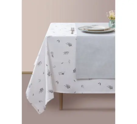 Expediere rapidă Fata de Masa Printed Yaprak Gri 180x230 cm