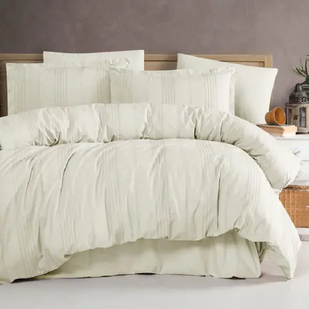 Disponibil imediat Lenjerie Arakis V5 Ekru 4 piese (Jacquard)