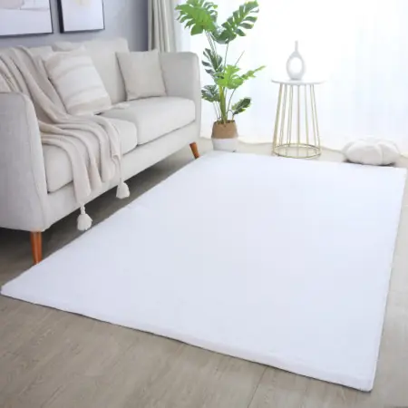 Retur ușor Covor Pouffy V1 Alb 60 x 110cm