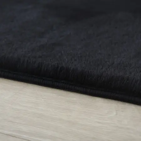 Covor Pouffy V1 Negru 200 x 200cm Ofertă limitată