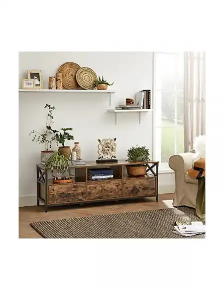 Comoda TV, Vasagle, 40 x 147 x 50 cm, LTV301B01, Maro Rustic Comandă acum