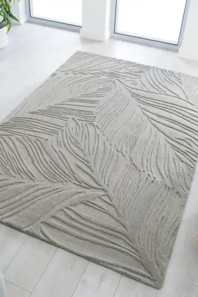 Calitate înaltă Covor Lino Leaf Gri 160X230 cm, Flair Rugs