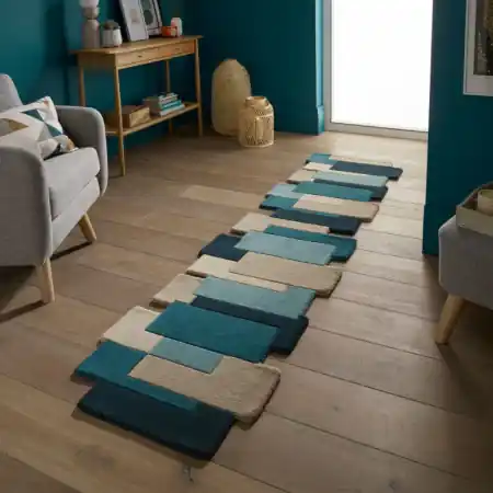 Calitate înaltă Covor traversă Collage Teal 60X230 cm, Flair Rugs