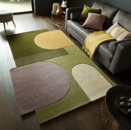Covor Lozenge Verde/Multicolor 200X290 cm, Flair Rugs Doar azi