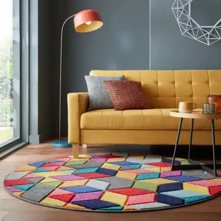 Cumpărături sigure Covor Dynamic Multicolor 160X160 cm, rotund, Flair Rugs