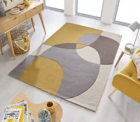 Covor Glow Galben Ochre 200X290 cm, Flair Rugs Mai ieftin