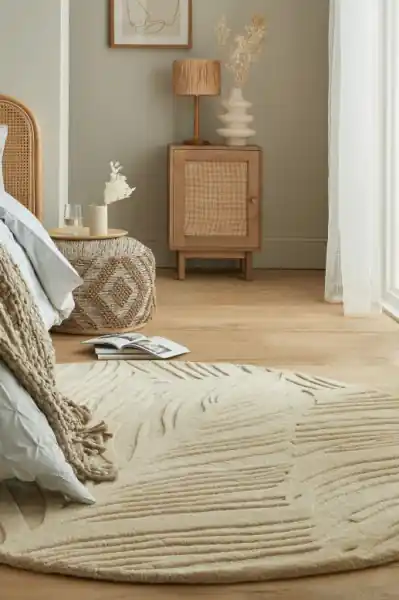 Covor Lino Leaf Natural 160X160 cm, rotund, Flair Rugs Preț mic