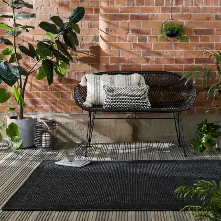 Covor Weave Outdoor CHARCOAL 80X150 cm, Flair Rugs Preț mic