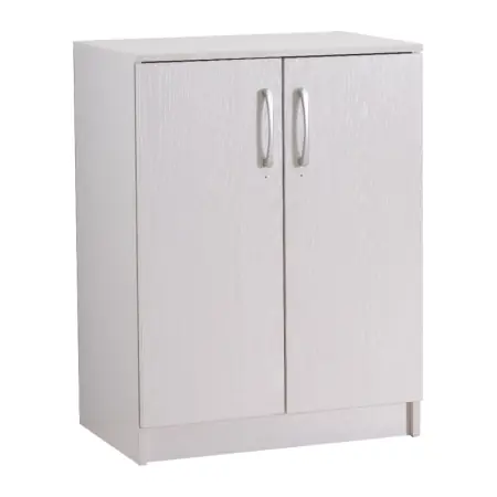 Comoda pentru pantofi Shordo melamina alb-stejar 60x40.5x80 cm Retur ușor