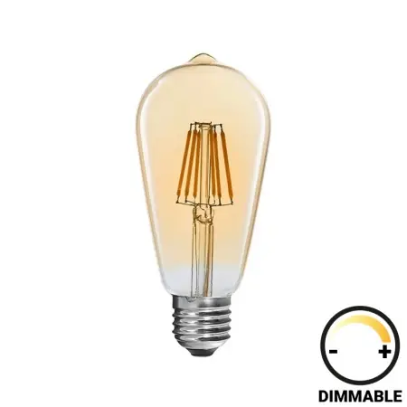Bec LED ST64 dimabil 4W E27 chihlimbar 6.4x6.4x14.7 cm Bestseller
