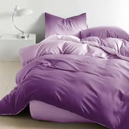 Lenjerie Accent Mov 4 Piese (Bumbac Satinat) Livrare expres