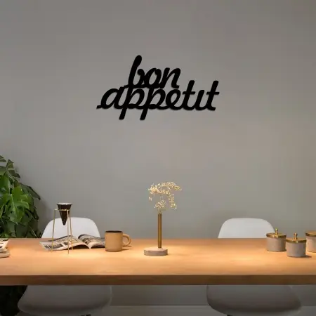 Accesoriu decorativ de perete metalic Bon Appetit 1 Negru 50x30 cm Cumpără acum