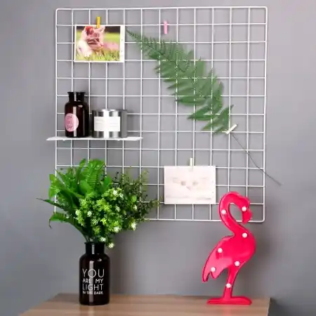 Cel mai bun preț Accesoriu decorativ de perete metalic WR006 Alb 60x60x3 cm