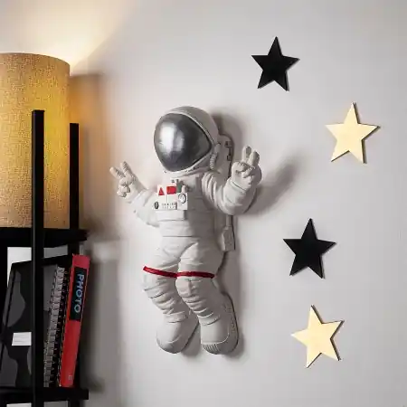 Accesoriu decorativ de perete Yak-001 Astronaut Alb 35x47x10 cm Cumpără online
