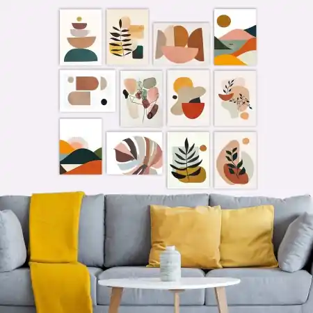 Set tablouri canvas (12 bucati) 12MDF02 Multicolor 20x15 cm Comandă acum