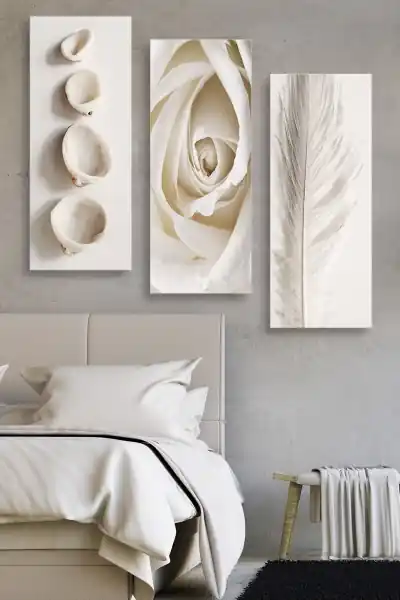 Retur gratuit Set tablouri canvas (3 bucati) MDF0086 Multicolor 70x50 cm