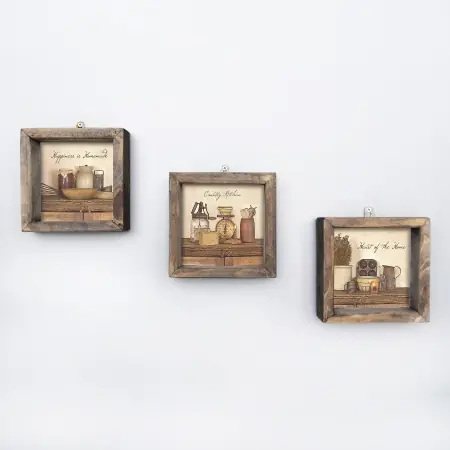 Set tablouri canvas (3 bucati) UKZM004 Multicolor 15x15x0.0 cm Cumpără acum