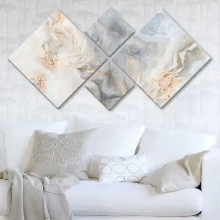 Doar azi Set tablouri canvas (4 bucati) 4MDF1188290827 Multicolor 60x115 cm