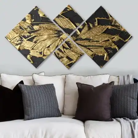 Set tablouri canvas (4 bucati) 4MDF700733563 Multicolor 60x115 cm Ofertă de sezon