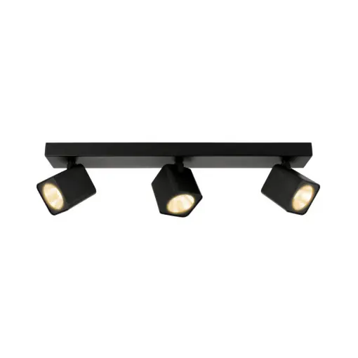 Spot aplicat modern negru patrat cu 3 brate Aveiro Chilipir