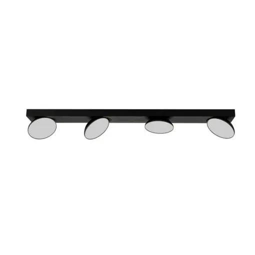 Premium Spot aplicat modern negru rotund cu 4 brate led Castelia