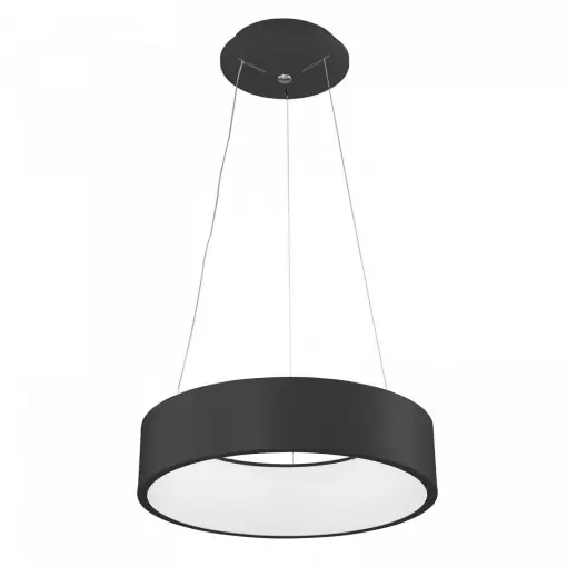 Preț promoțional Lustra moderna neagra circulara cu led Chiara 3000k