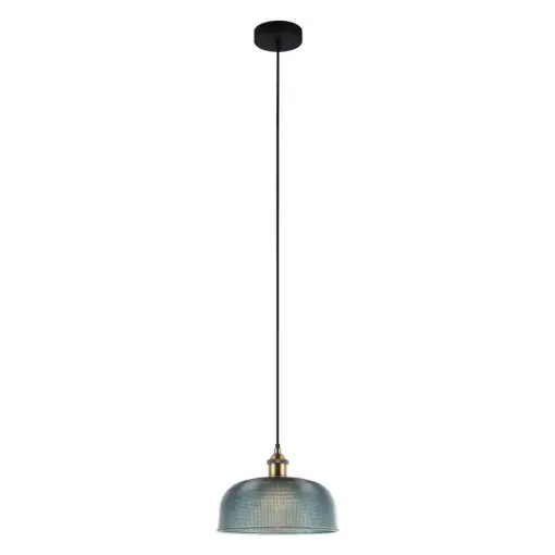 Super ofertă Pendul modern negru cu sticla albastra Davide