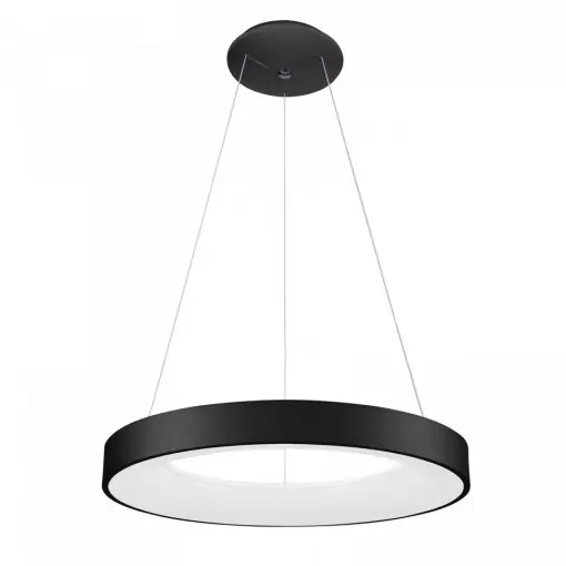 Retur gratuit Lustra moderna neagra rotunda cu led Giulia d60 3000k