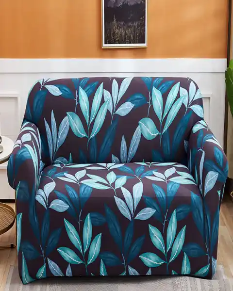 Calitate înaltă Husa elastica pentru fotoliu, cu brate, albastru / bleumarin, HEJ1-11