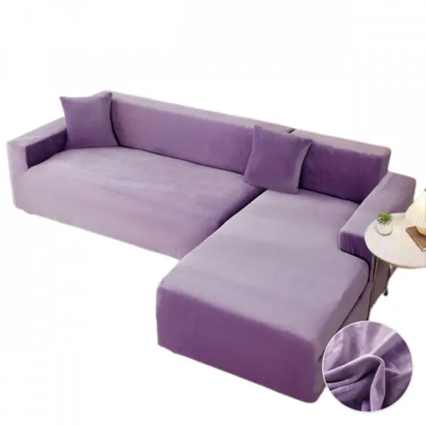 Preferatul clienților Set 2 huse elastice pentru coltar, catifea, marime M+L, lila, HCCJ-12