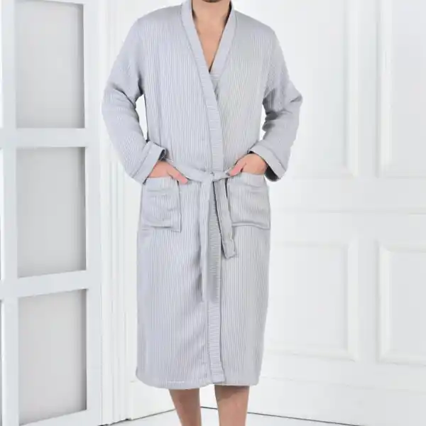 Mai ieftin Halat de baie barbati, ecocotton alessa, 100% bumbac, albastru deschis, ECTH-34