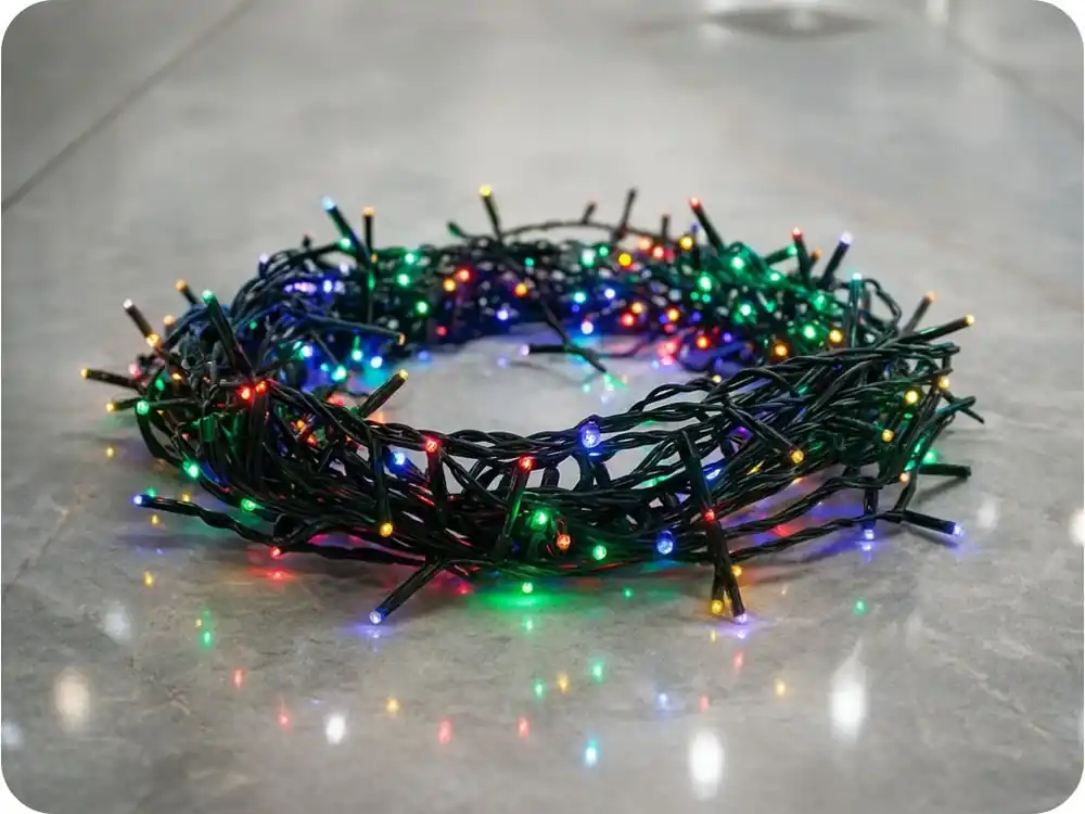 Lanț de Crăciun LED pentru exterior, 180xLED-uri, 8,95 m, cablu 3m, 8 funcții, IP44, RGBY [X08180312] Discount
