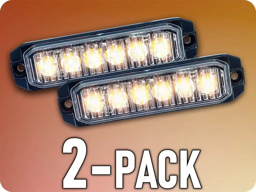 Bestseller Lampa de avertizare LED 6xLED, 18W, 4 moduri, 12/24V/2-PACK! [L1893]
