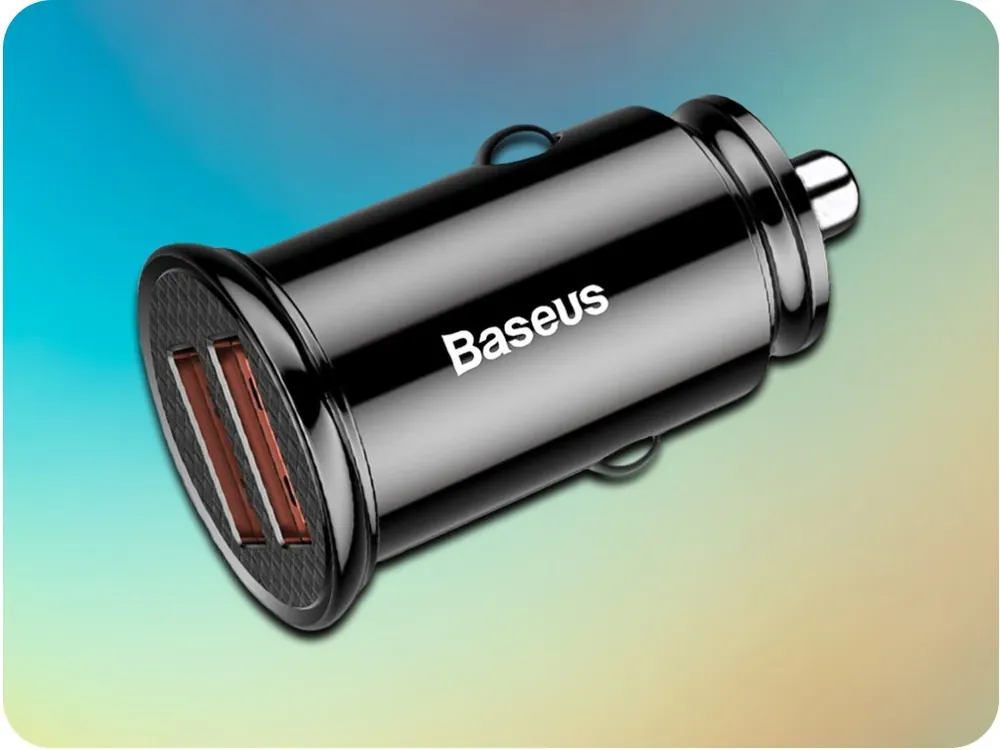 Adaptor pentru încărcător auto Baseus Dual QC 3.0, 30W, negru Mai ieftin