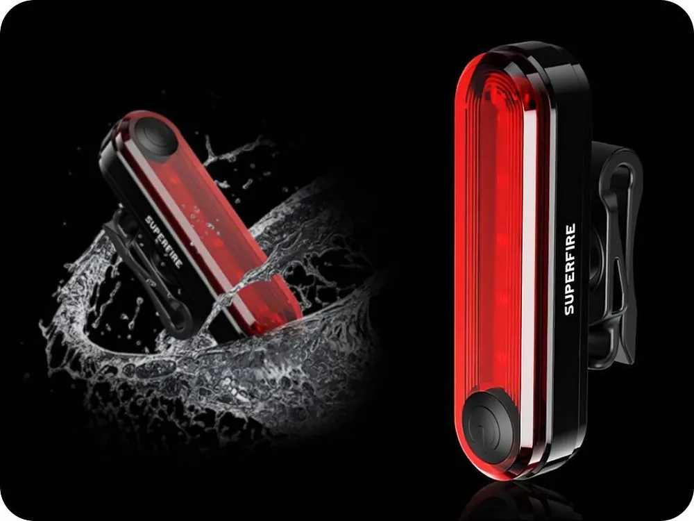 Popular Lumină spate reîncărcabilă pentru bicicletă 1W, USB, 230mAh, 4 moduri, IP44 [BTL01]