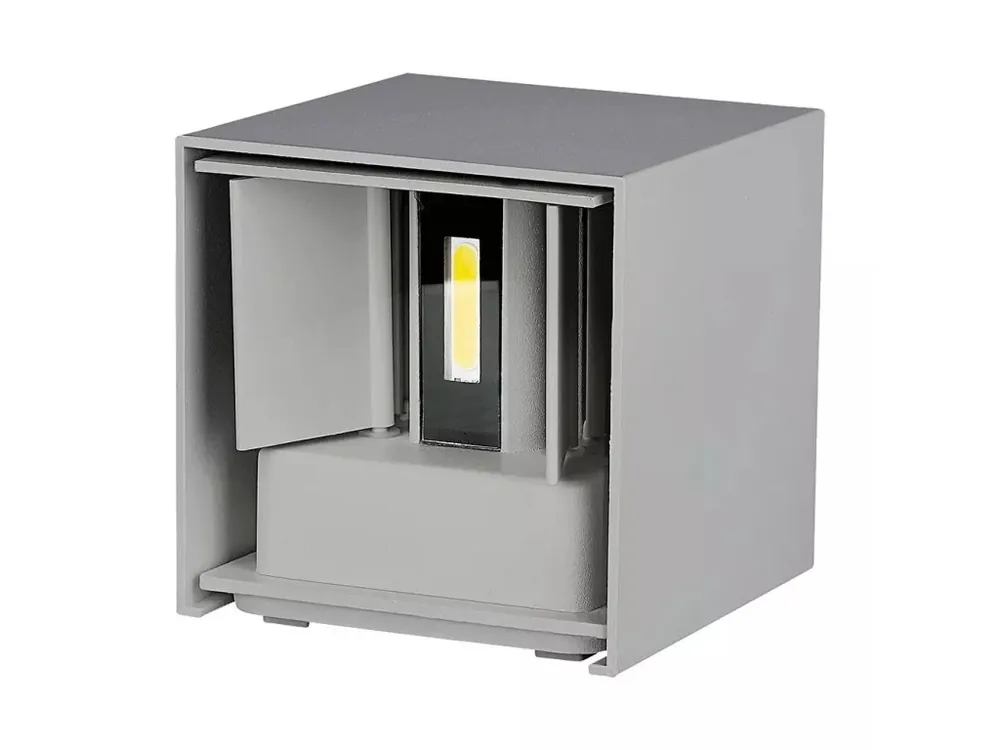 Aplica de Perete 6W, Gri, Patrata, Ip65 Doar azi