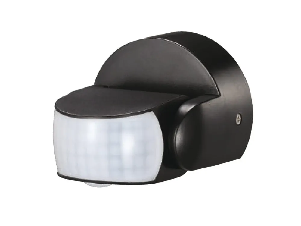 Calitate înaltă Senzor PIR, max 600W, max 12m, 180°, IP65, negru
