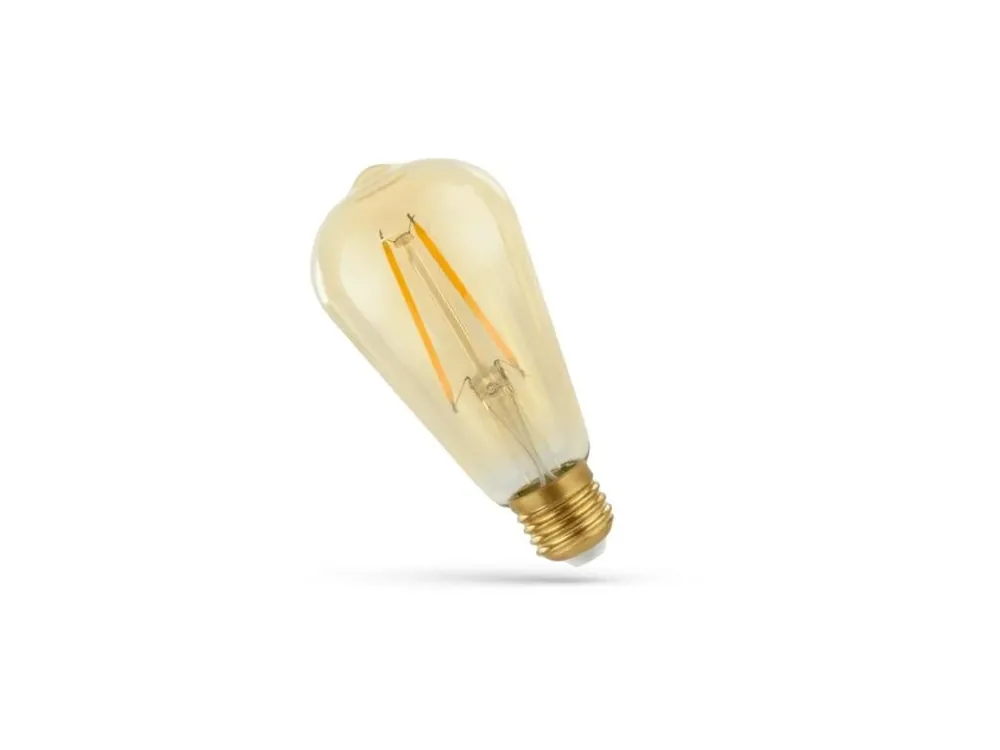 Bec LED retro E27, ST64, 2W, 240lm, sticla chihlimbar, 2400K [WOJ+14079] Noutate