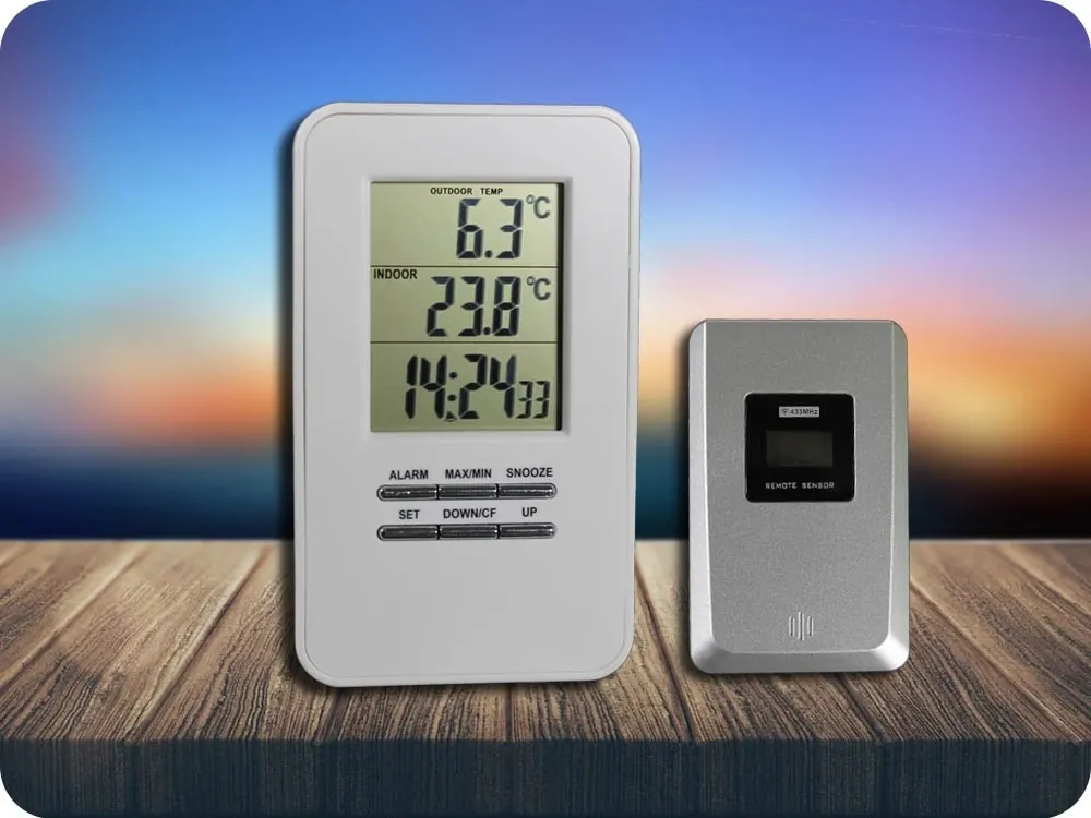 Termometru fără fir Solight, temperatură, oră, ceas cu alarmă, alb, sursă de alimentare 2xAAA+2XAAA [TE44] Cumpărături sigure