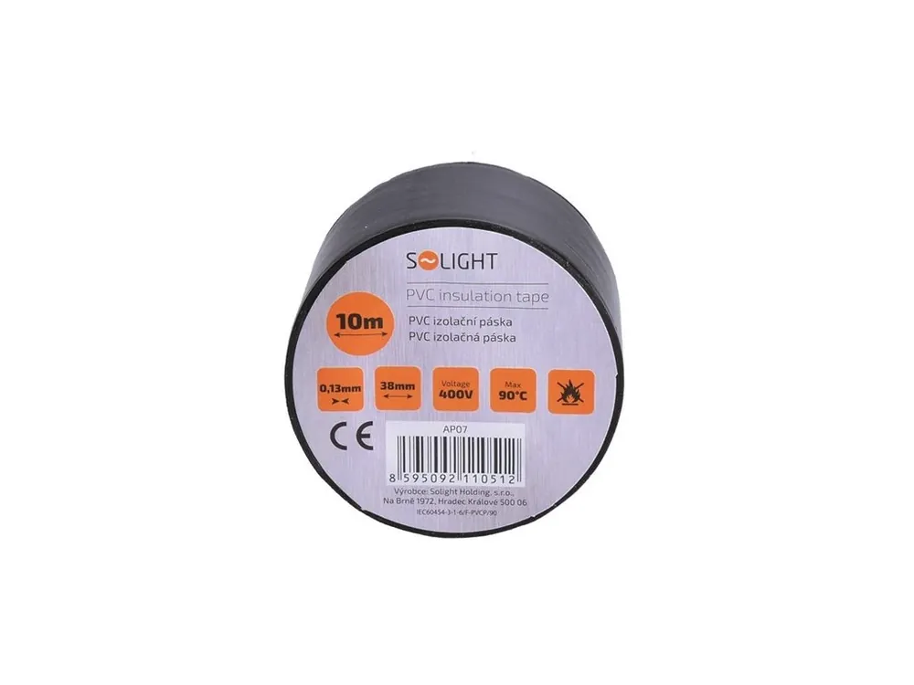Banda izolatoare Solight, 38mmx0.13mmx10m, neagra [AP07] Ofertă limitată