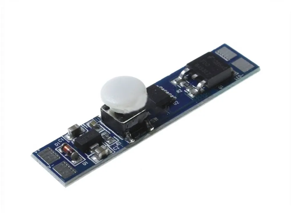 Dimmer cu buton pentru benzi LED - BS001 + memorie, 12-24V / 8A, 96W [73310] Ofertă exclusivă