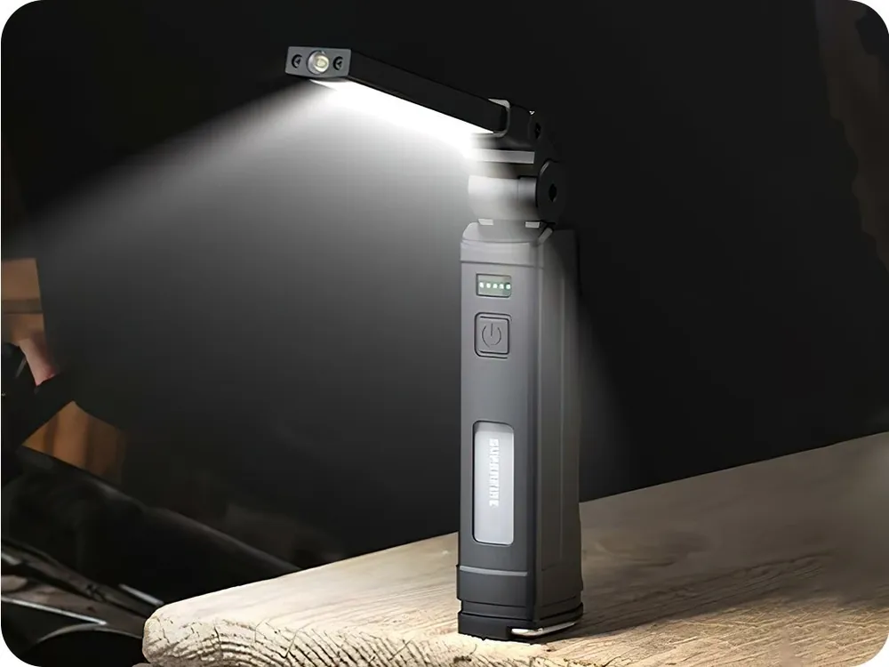 Reducere extra Lanternă reîncărcabilă multifuncțională Superfire 10W+5W, 800lm, stație de andocare, IP42, 2000mAh, încărcător. USB-C [G16-S]
